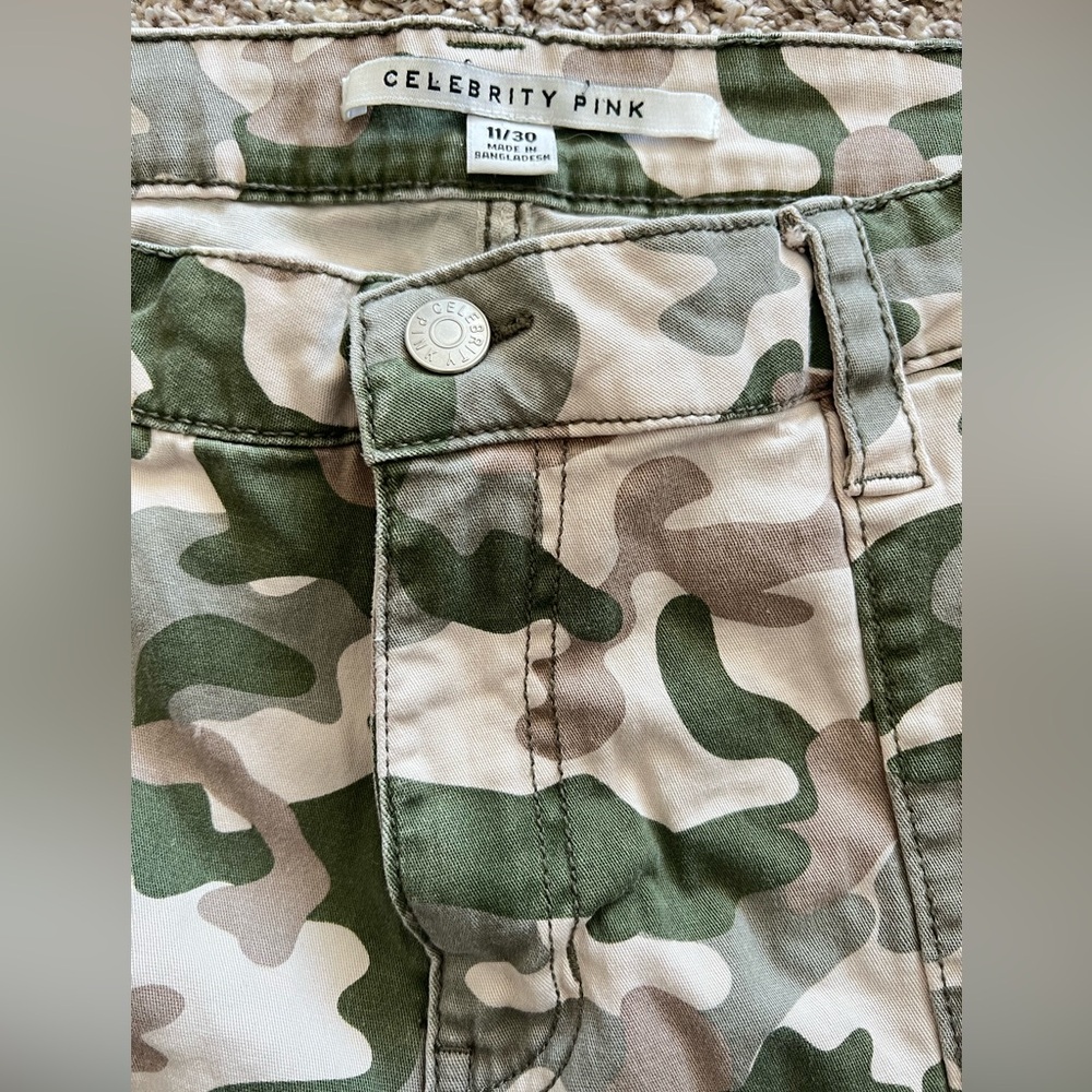 Celebrity Pink Green and Tan Cargo Pants